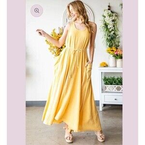 Oli & Hali Dress Washed Sleeveless Oversized Size Small New Boho Gauzy Lagenlook